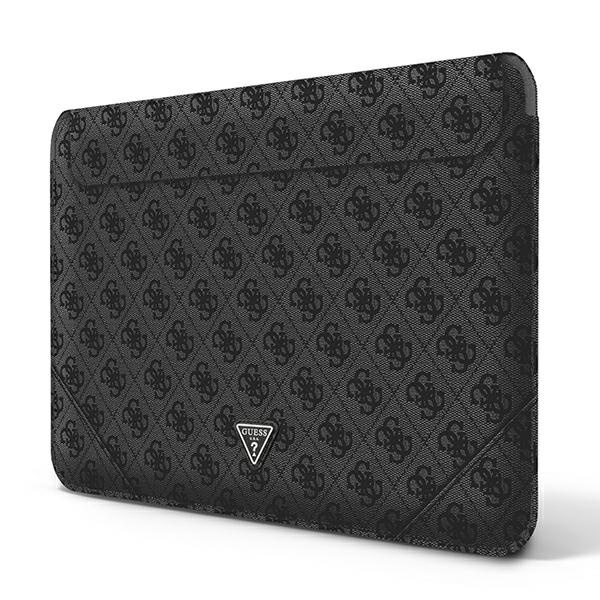 Pochette Guess GUCS14P4TK 13/14" noir/noir 4G logo Uptown Triangle