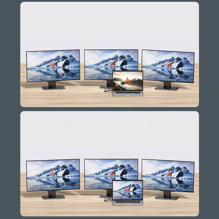 Baseus Metal Gleam 11in1 Multifunktions-HUB USB Typ C - 3x USB 3.2 Gen 1 5Gbps / USB Typ C PD 100W / 3,5 mm Miniklinke AUX / VGA Full HD 60Hz / 2x HDMI 4K 30Hz / TF und SD Kartenleser / RJ45 1Gbps grau (CAHUB-CT0G)