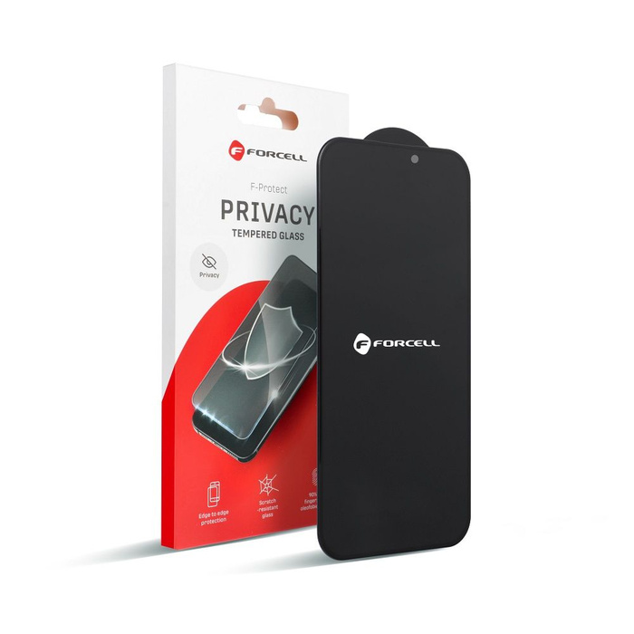 Szkło hartowane do iPhone 15 PRO MAX Forcell Privacy Glass czarne