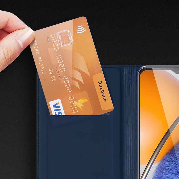 Pouzdro Dux Ducis Skin Pro pro Huawei nova Y61 flip cover card stojánek na peněženku černý