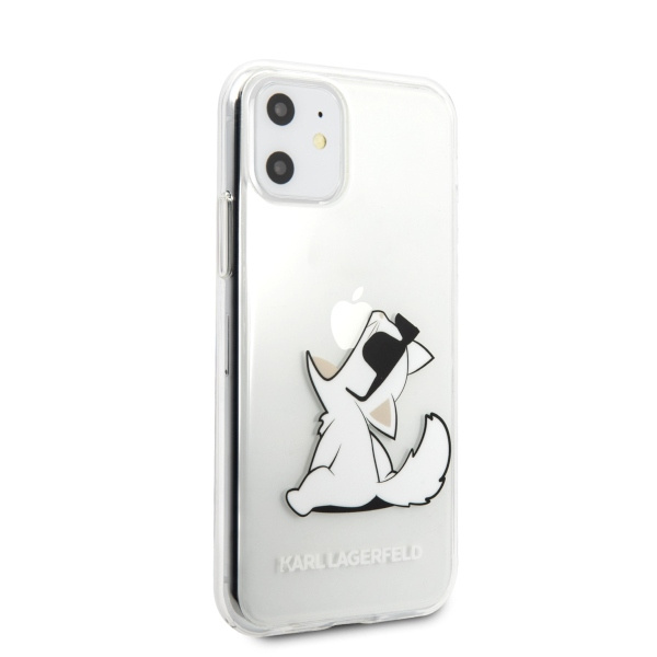 Puzdro KARL LAGERFELD Apple iPhone 11 Choupette Fun Clear Case