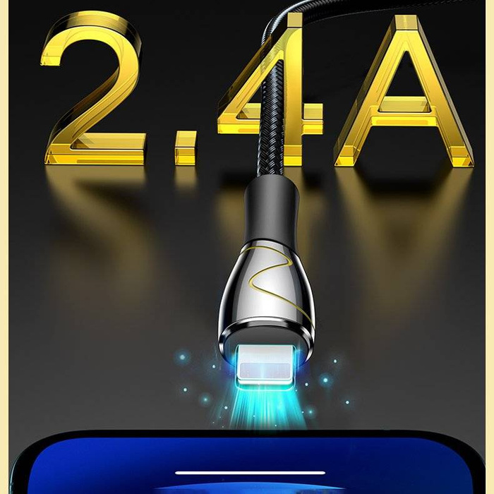 Joyroom Mermaid Serie kabel USB - Lightning 2.4A 2m schwarz (S-2030K6)