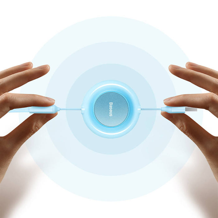 Baseus Bright Mirror 2 3in1 USB Typ A Kabel - Micro USB + Lightning + USB Typ C 3.5A 1.1m lila (CAMJ010005)