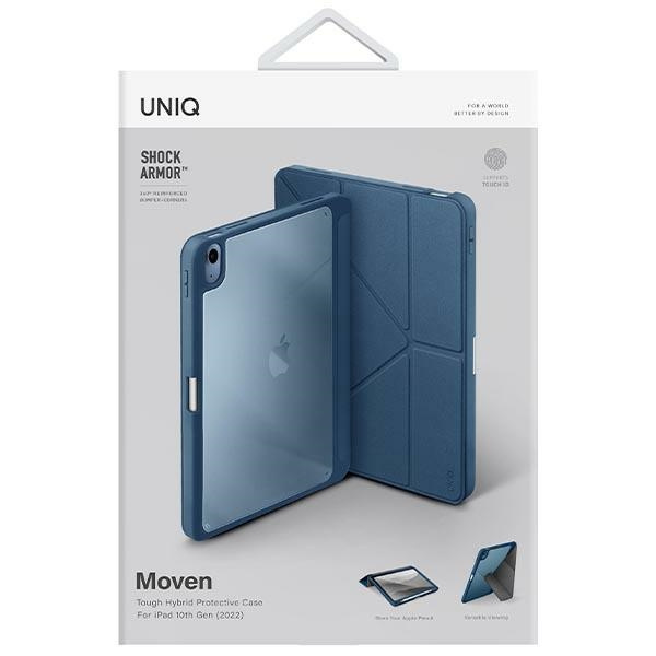 UNIQ case Moven iPad 10th gen (2022) blue/capri blue