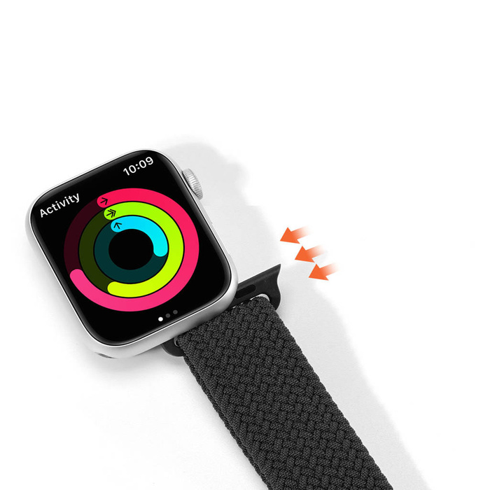 Correa Dux Ducis Strap (Mixture II Version) para Apple Watch Ultra, SE, 8, 7, 6, 5, 4, 3, 2, 1 (49, 45, 44, 42 mm) correa trenzada negra