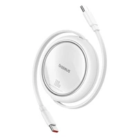 Baseus Free2Draw Mini USB-C - Cavo retrattile USB-C 100W 1m - bianco