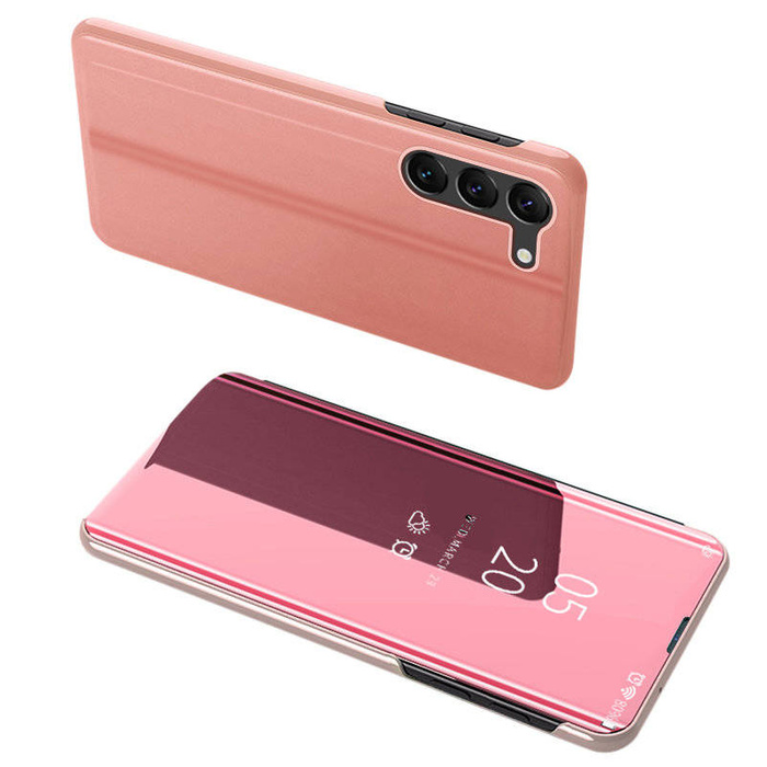 Obal Clear View Case obal pro Samsung Galaxy S23 flip cover pink Case