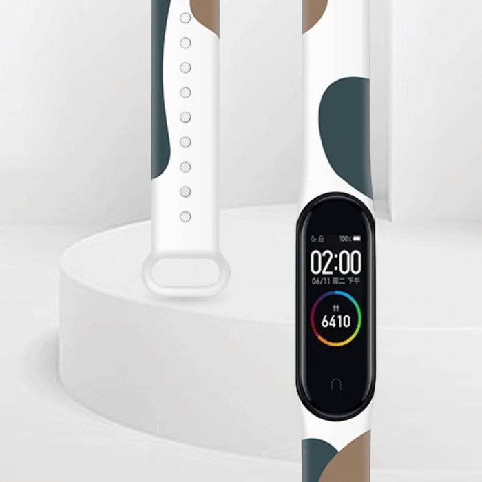 Řemínek Moro band pro Xiaomi Mi Band 6 / Mi Band 5 silikonový řemínek náramek hodinek vzor 4