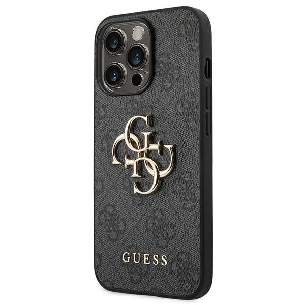 Case Guess iPhone 14 Pro 6.1" grey/grey hardcase 4G Big Metal Logo