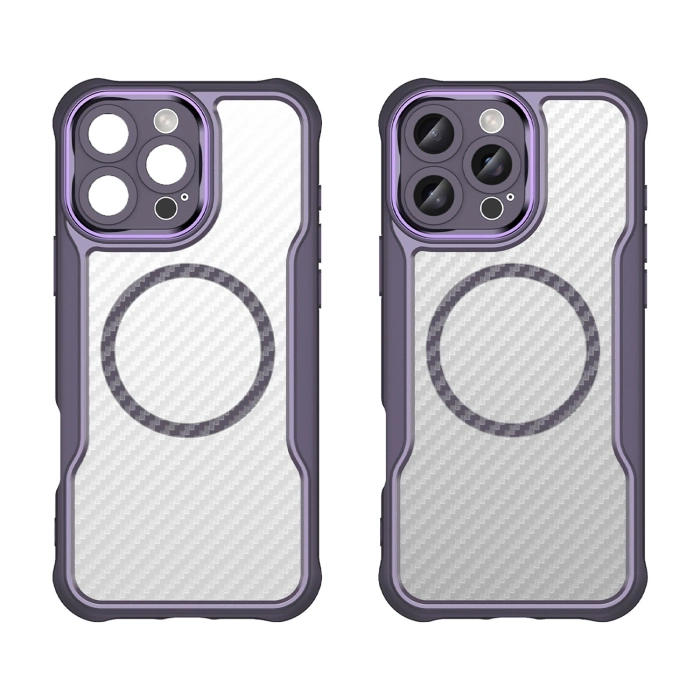 Leading Series MagSafe Silicone Case for iPhone 16 Pro Max - Purple