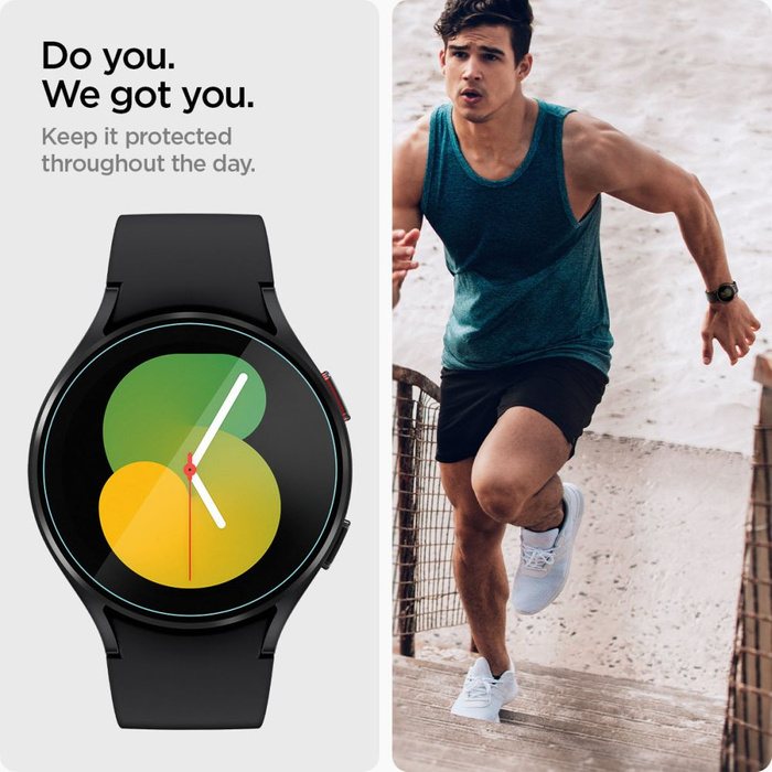 Vidrio Templado Spigen GLAS.TR "EZ-FIT" pAQUETE DE 2 Galaxy Watch 4 / 5 (44 MM)