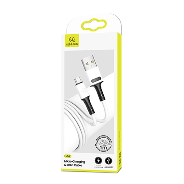Cable USAMS MicroUSB Fast Charge 1m White