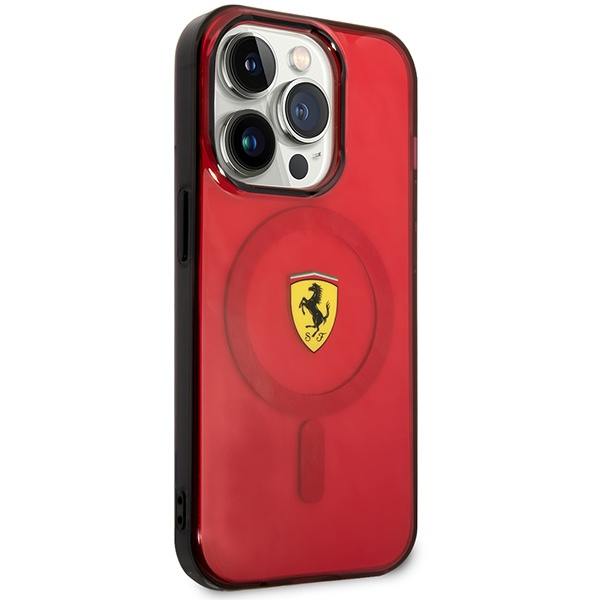 Funda Ferrari FEHMP14LURKR iPhone 14 Pro 6.1" rojo/rojo durocase Translúcido MagSafe Case