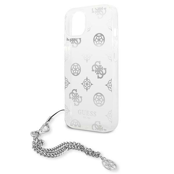Cover GUESS Apple iPhone 13 Mini Peony Chain Collection Argento Hardcase