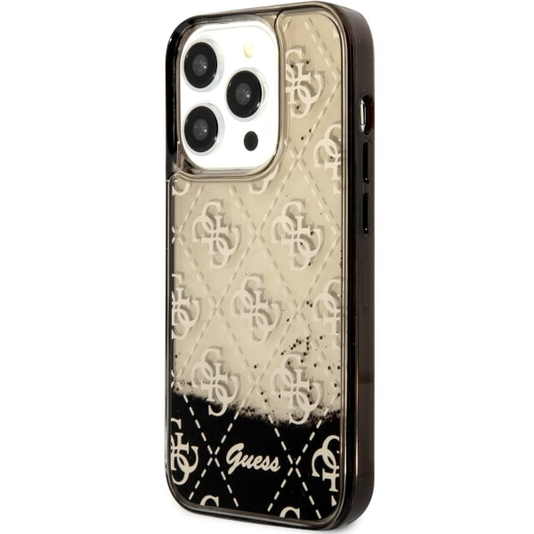 Case Guess GUHCP14LLC4PSGK iPhone 14 Pro 6.1" black/black hardcase Liquid Glitter 4G Transculent Case