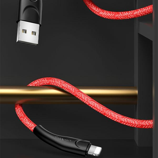 USAMS Kabel geflochtenes U41 Lightning/USB-Schnellladekabel 1m rot/rot SJ391USB02 (US-SJ391)