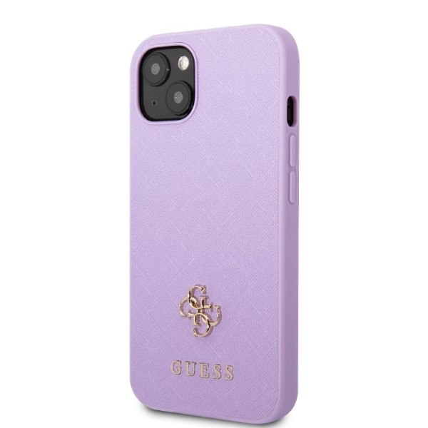 Obal Guess Guhcp13mps4mu iPhone 13 6,1" Purple/purple Hardcase Saffiano 4g Small Metal Logo Case
