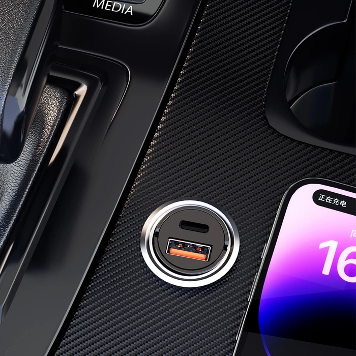 Dudao R3MAX 48W QC PD Mini-Autoladegerät - Schwarz