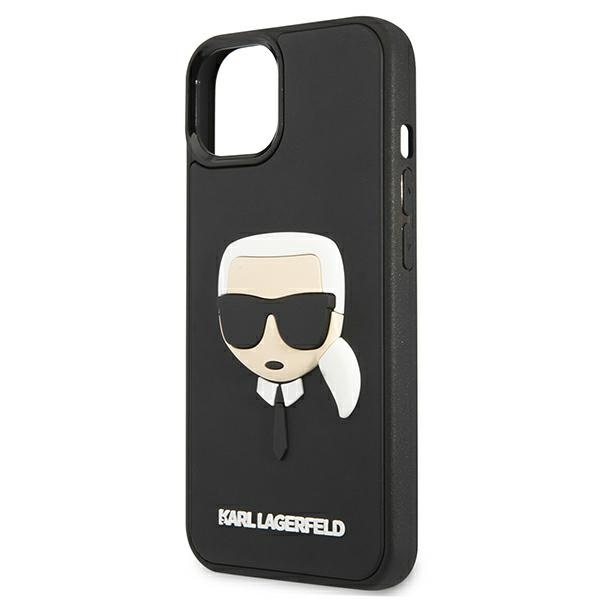 Karl Lagerfeld KLHCP13SKH3DBK iPhone 13 mini 5,4" fekete/fekete keménytokos 3D gumi Karl feje