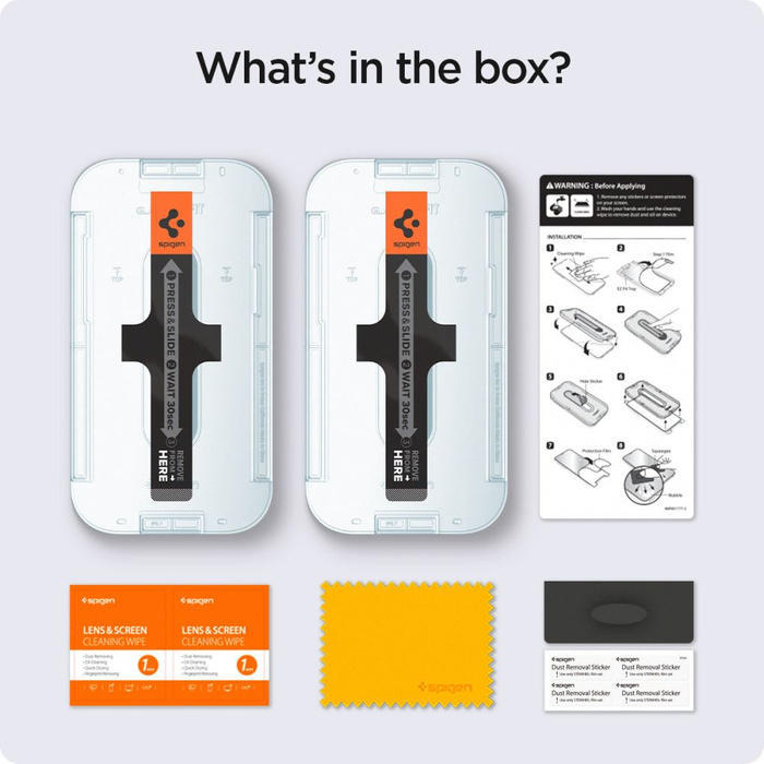 Vetro temprato Spigen Apple iPhone 13 / 13 Pro Glas.Tr "ez Fit" 2-Pack