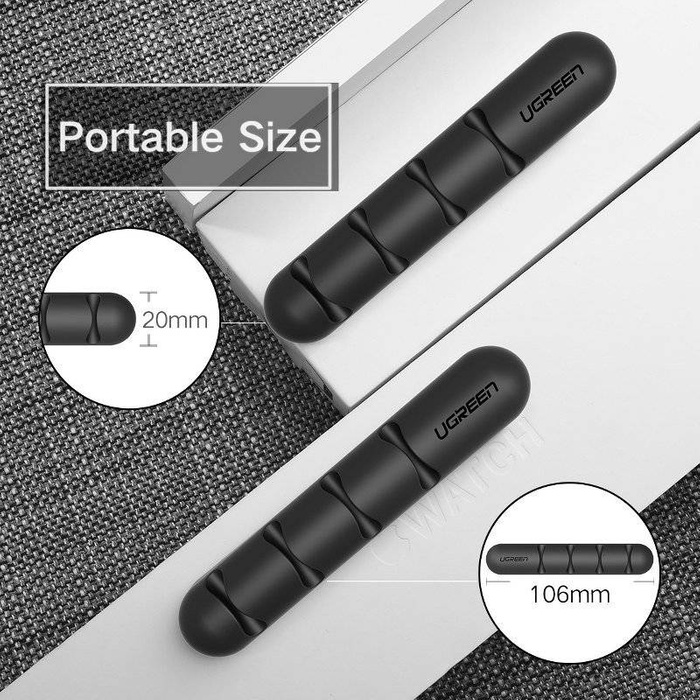 Organizer holder on cables UGREEN 4 slots (2 pieces)