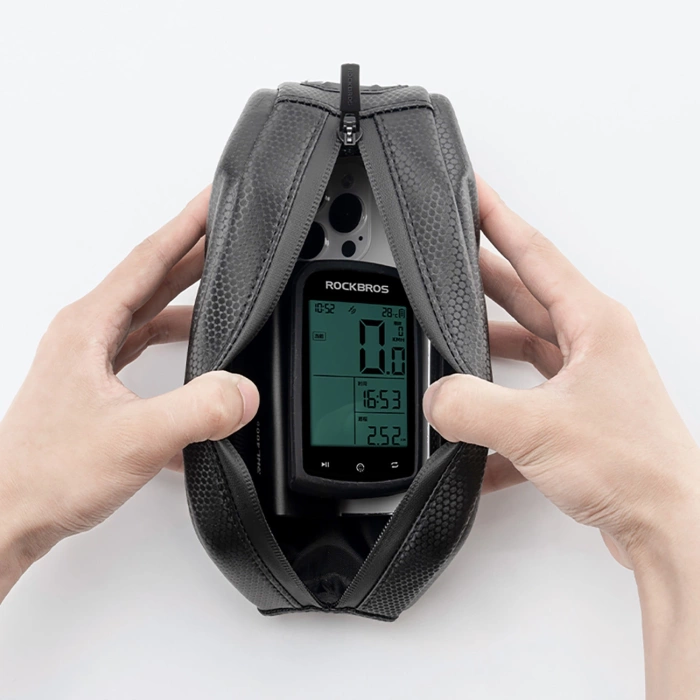 Rockbros Fahrradtasche, starr, Rahmen, Oberrohr, 1,4 l, Schwarz