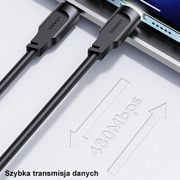 USAMS Kabel USB-C na Lightning PD Rychlé nabíjení 1,2 m 20W Lithe Series zelená/zelená SJ566USB04 (US-SJ566)