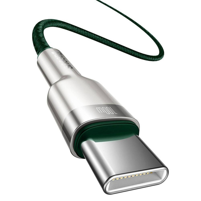Baseus Cafule Metal Data cable USB Type C - USB Type C 100 W (20 V / 5 A) Power Delivery 2 m green (CATJK-D06)