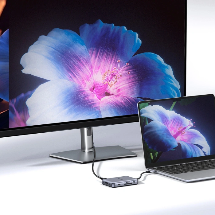 Hub Ugreen USB-C 7in1 HDMI USB-C USB-A SD/TF - gray