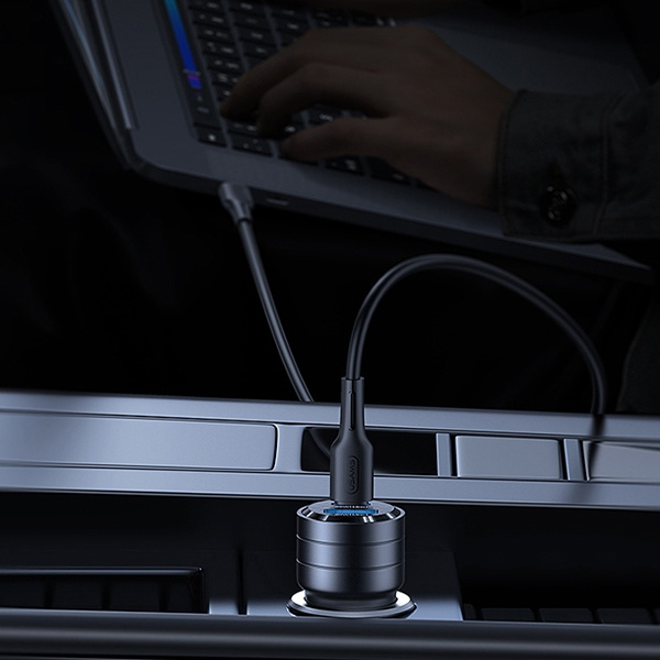 USAMS Ład. sam. C36 USB+USB-C 95W Fast Charge fioletowy/purple CC176CC02 (US-CC176)