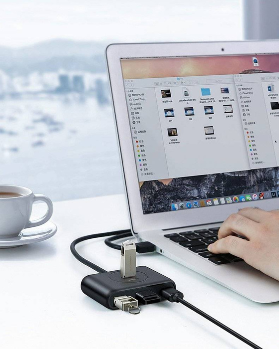 Ugreen HUB rozbočovač 4x USB 3.2 Gen 1 (1 m kabel) černý (CR113 20291)