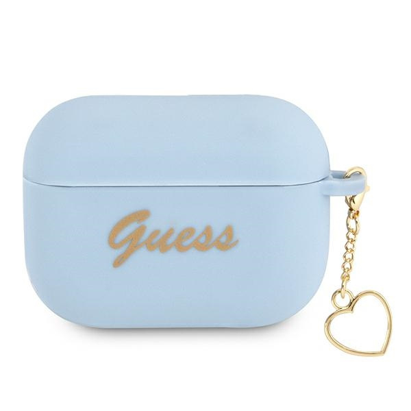 GUESS Apple Coque Pro Cover Silicone Charm Collection Case bleu