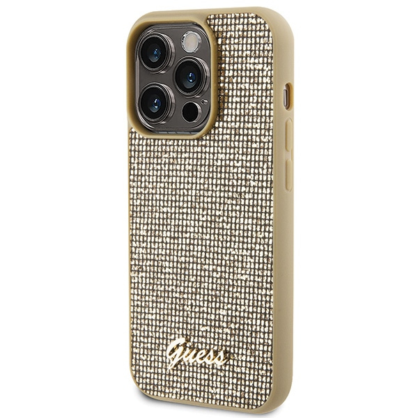 Etui Guess GUHCP15LPMSDGSD iPhone 15 Pro 6.1" złoty/gold hardcase Disco Metal Script Case
