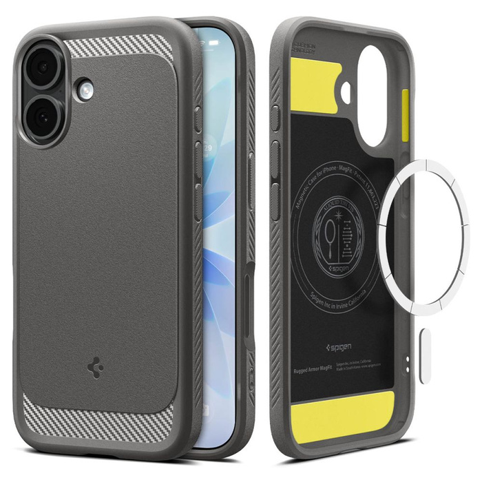 Spigen Rugged Armor Mag MagSafe IPhone 17 GRAU