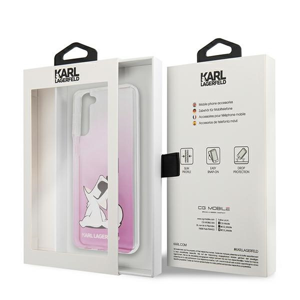 Case KARL LAGERFELD Samsung Galaxy S21 Plus Choupette Fun Pink Hardcase