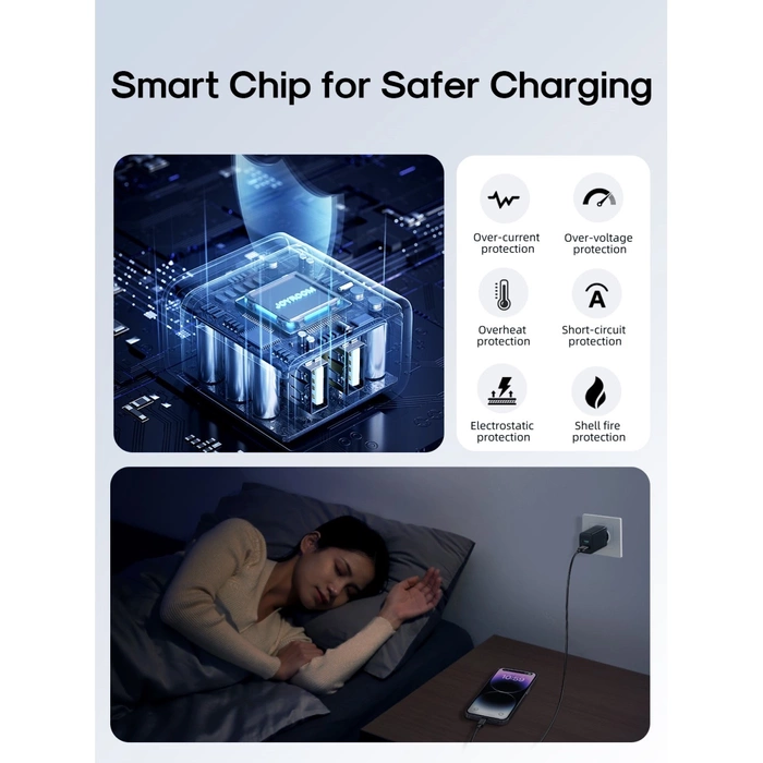 Joyroom JR-TCN01 2xUSB-A 12W 2,4A síťová nabíječka - černá