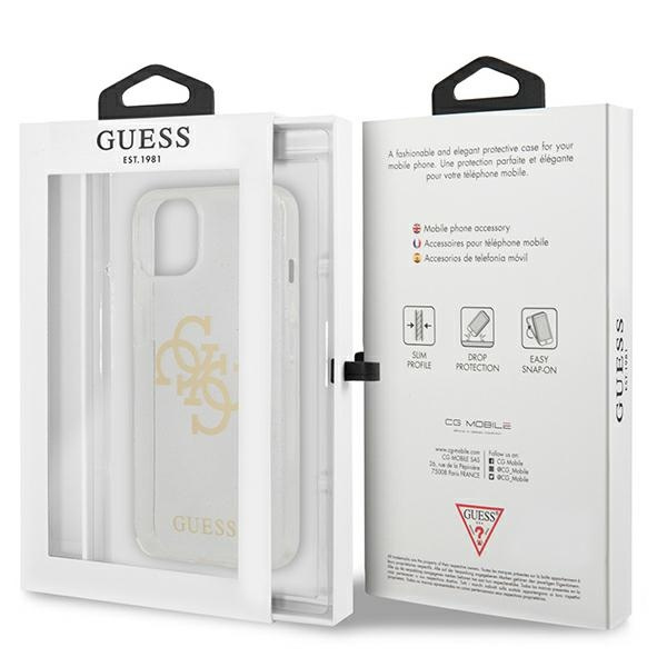  GUESS   13 Mini Glitter 4G Big Logo Clear Hardcase