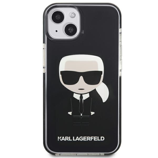 Pouzdro KARL LAGERFELD Apple iPhone 13 Mini Iconik Karl Black Hardcase