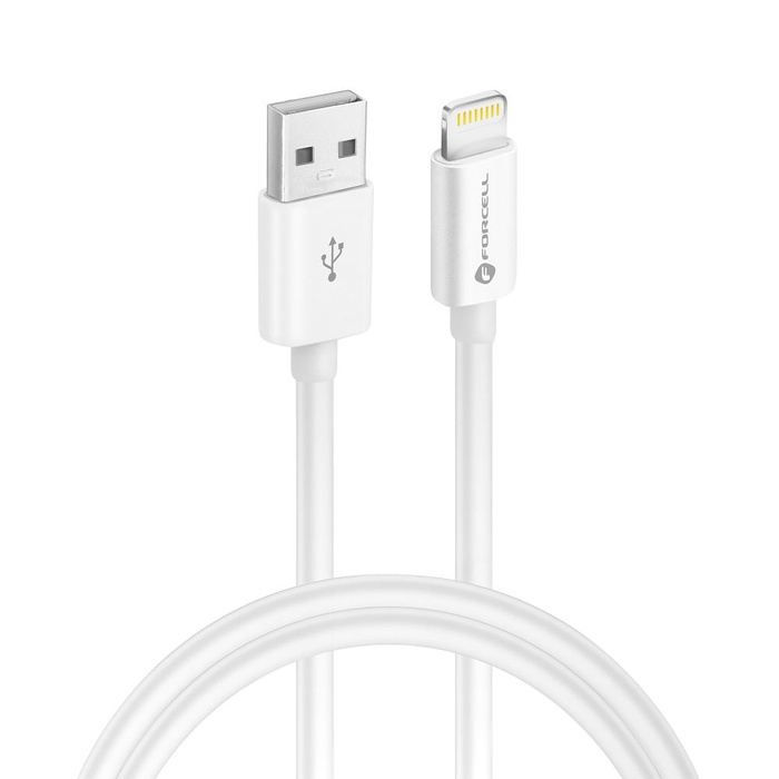 FORCELL kabel USB A zu Lightning 8-polig MFI 2.4A/5V 12W C703 1m weiß