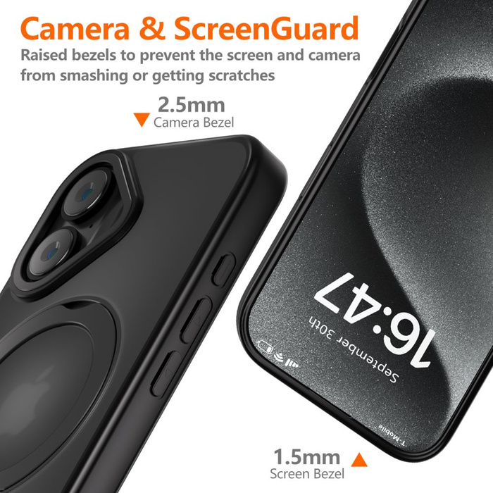 Etui TECH-PROTECT MAGRING MAGSAFE IPHONE 16 MATTE BLACK