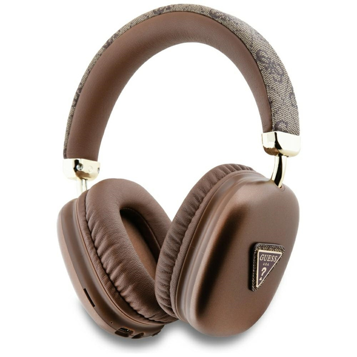 Słuchawki nauszne Guess Bluetooth 5.3 4G Triangle Logo brązowy