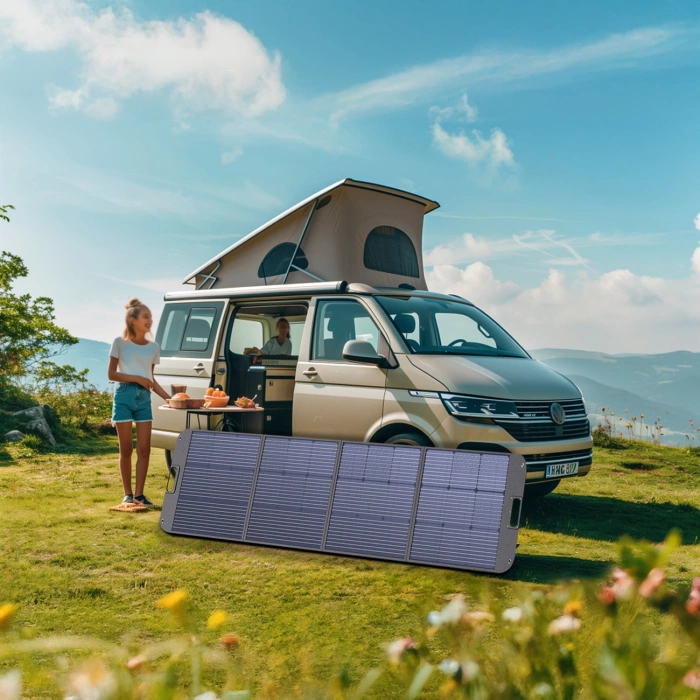 Choetech nabíječka solární skládací 200W černá (SC011)