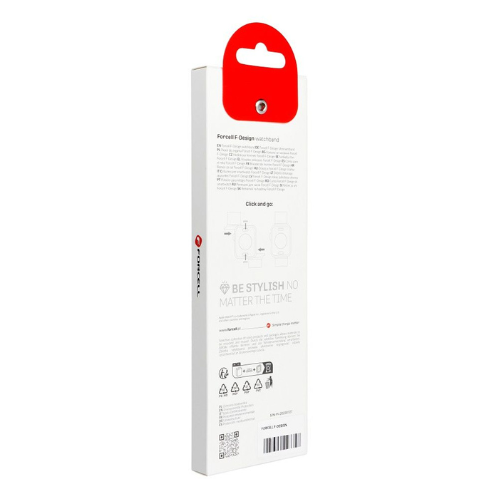 Pasek do Apple Watch Forcell F-Design FA03 magnetyczny stal 42 / 44 / 45 / 49 mm czarny
