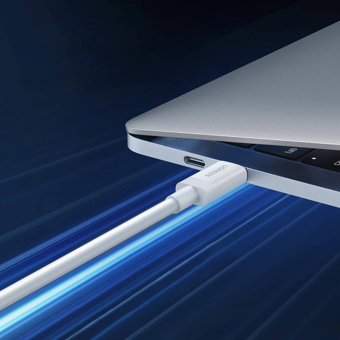 Câble Ugreen Câble USB4 40Gbps USB Type C - USB Type C Power Delivery 100W audio vidéo 8K 60Hz blanc (40113 US506)