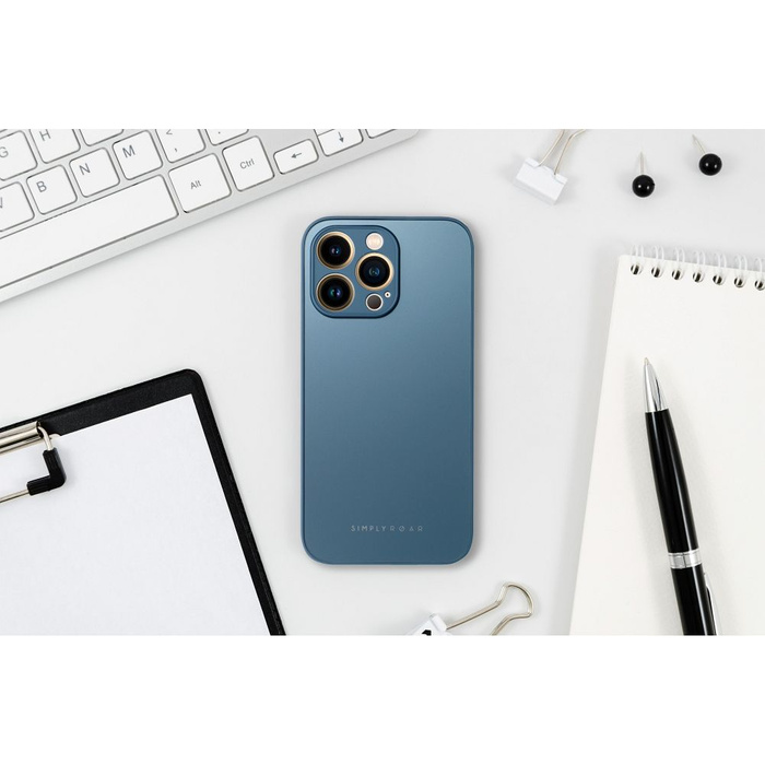 Roar Gehäuse MATTE Glas Case - für iPhone 14 Pro blau
