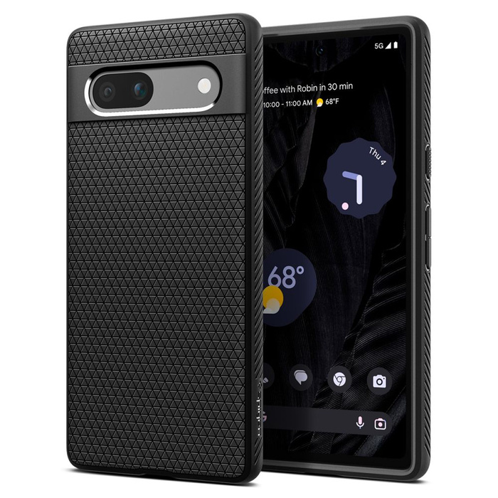 Hülle Spigen Liquid Air Google Pixel 7A MATTE Schwarz Case