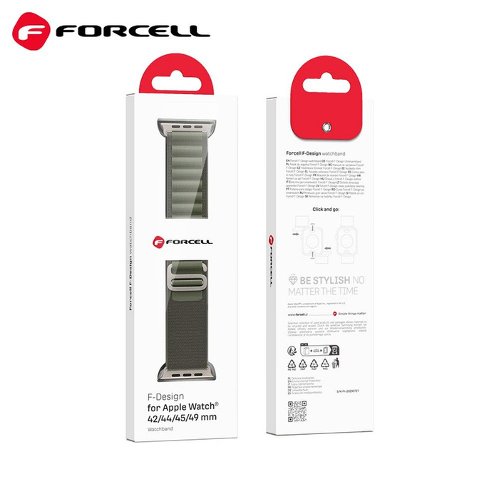 FORCELL F-DESIGN FA13 pasek do APPLE Watch 38 / 40 / 41 mm zielony
