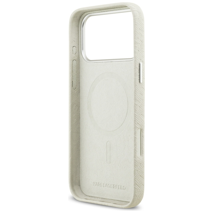 Etui Karl Lagerfeld FW Stamped Karl      MagSafe do iPhone 17 Pro Max beżowy