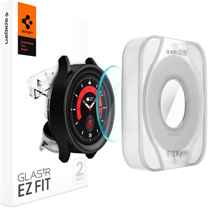 Vetro temperato Spigen GLAS.TR "EZ-FIT" cONFEZIONE DA 2 Galaxy Watch 5 PRO (45 MM)