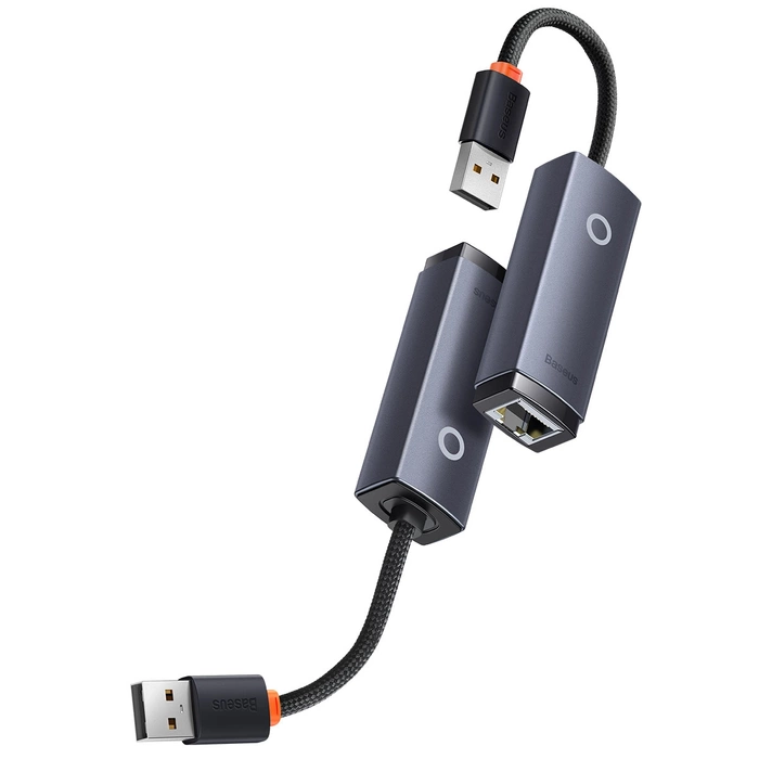 [RETURNED ITEM] Adattatore USB serie Baseus Lite - presa LAN RJ45 100Mbps grigio (WKQX000013)